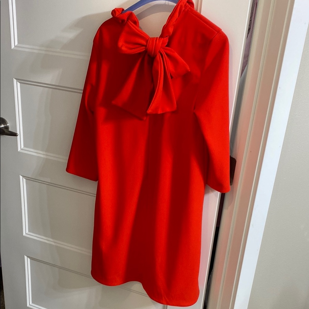 Pomander Place Red Bow Back Dress Size M